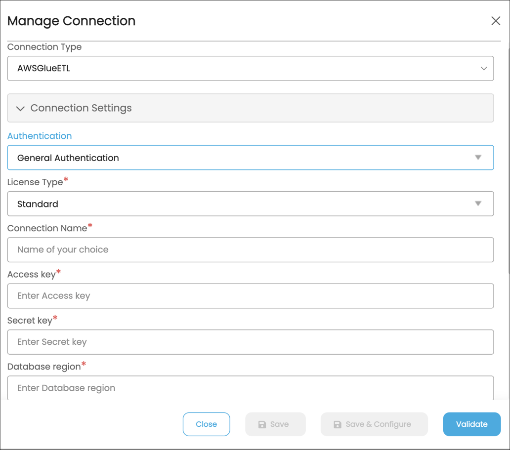 AWS Glue ETL Connector